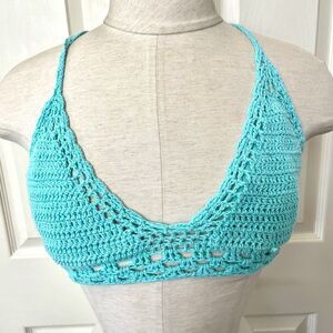 Bali Chic Blue crocheted bikini top